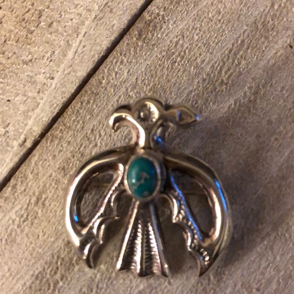 Felix Jo vintage sterling Navajo thunderbird pin - Picture 3 of 8
